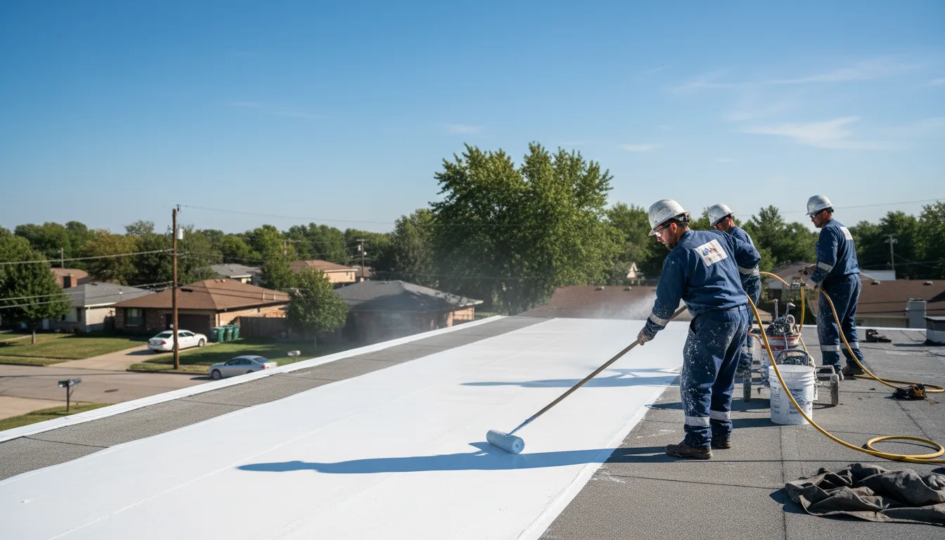 Commercial roof coating in Bradford, AR near me